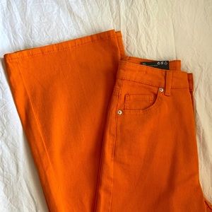 Orange wide leg pants